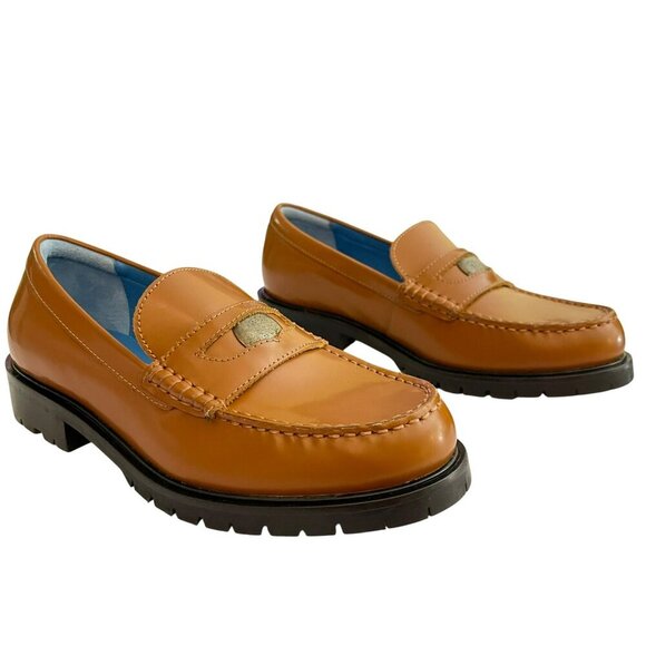 Free People Liv Loafer Brown Penny Loafer NEW Size 37.5 US 7 7.5 - Picture 2 of 12